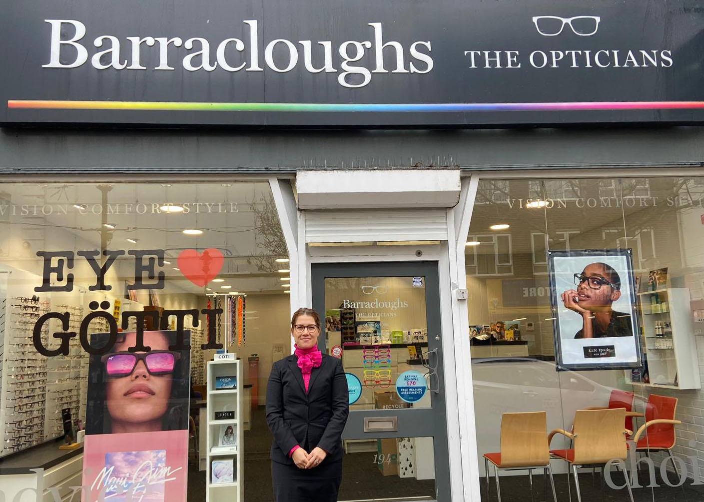 Charlene outside our Eastbourne practice