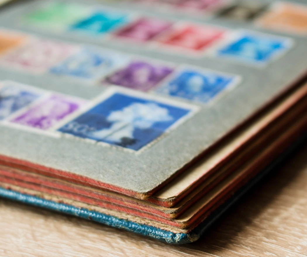 Some UK stamps in a book